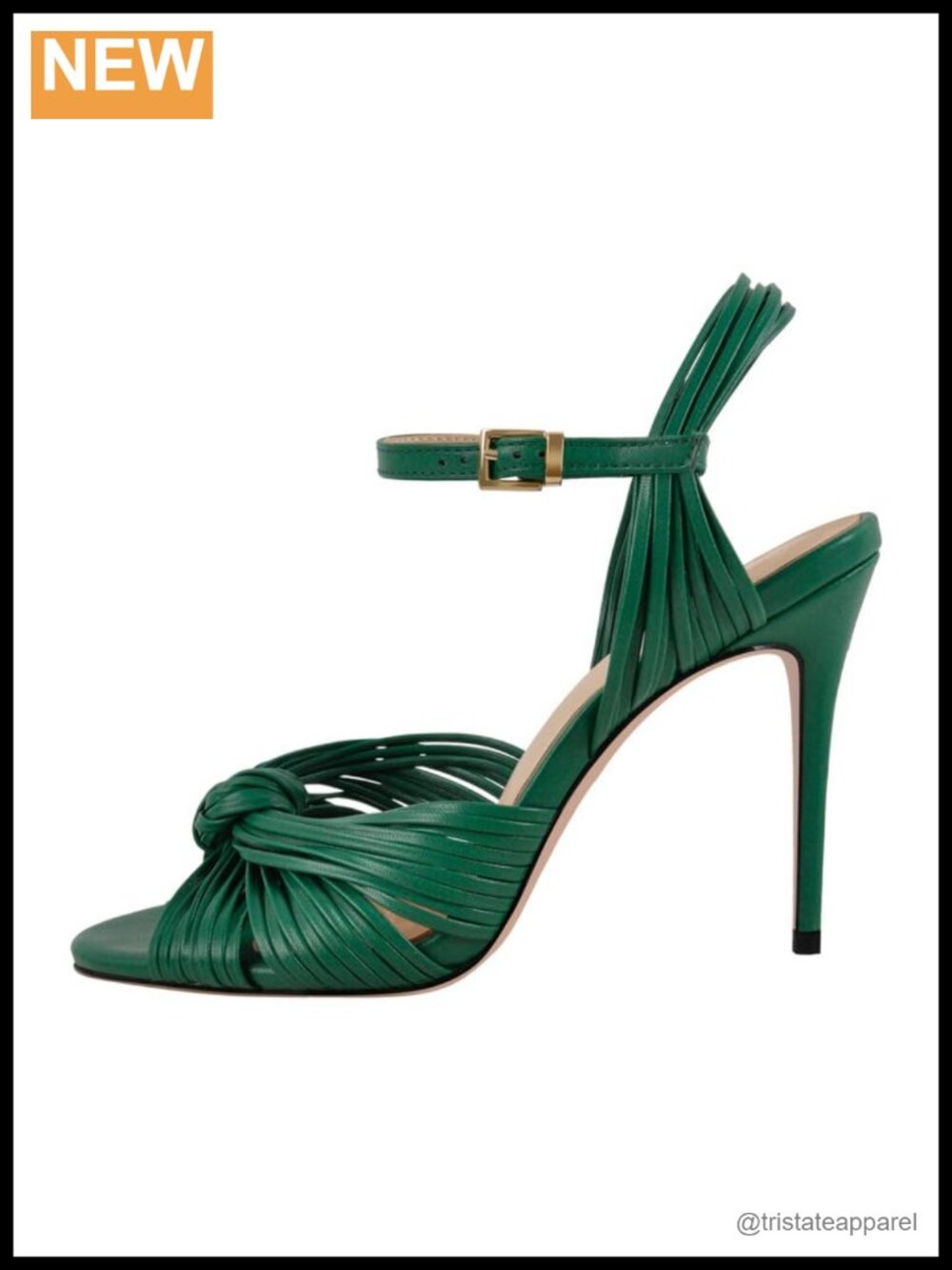 Women's Strappy Stiletto Heel Sandals Braided Knot Ankle Strap Open Toe Dress